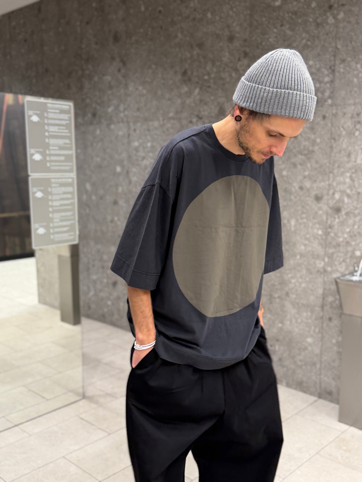 Handmade Geometric Circle Oversized T-Shirt