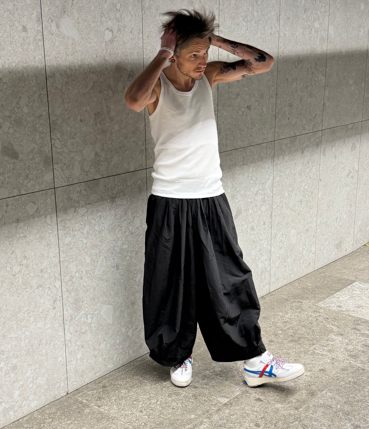 Ultra-Wide Balloon Pleated Pants