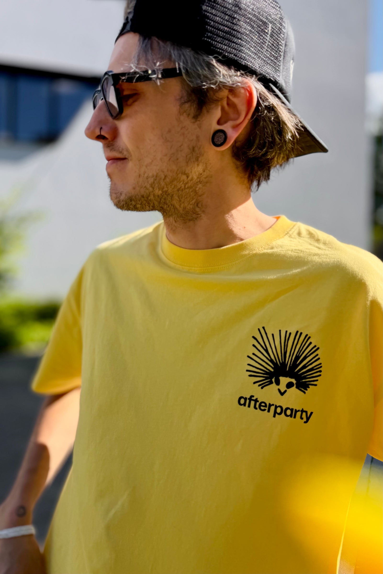 Men's Yellow Afterparty Graphic Tee