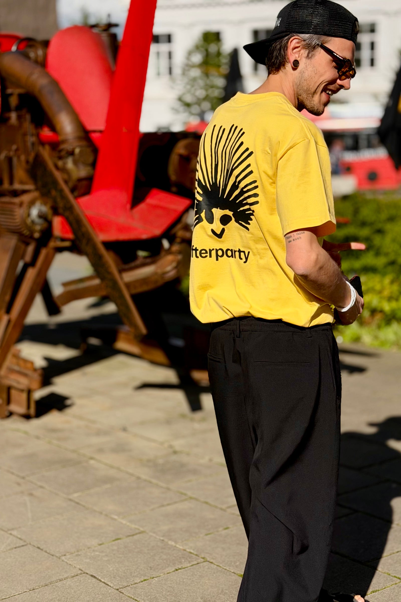 Men's Yellow Afterparty Graphic Tee