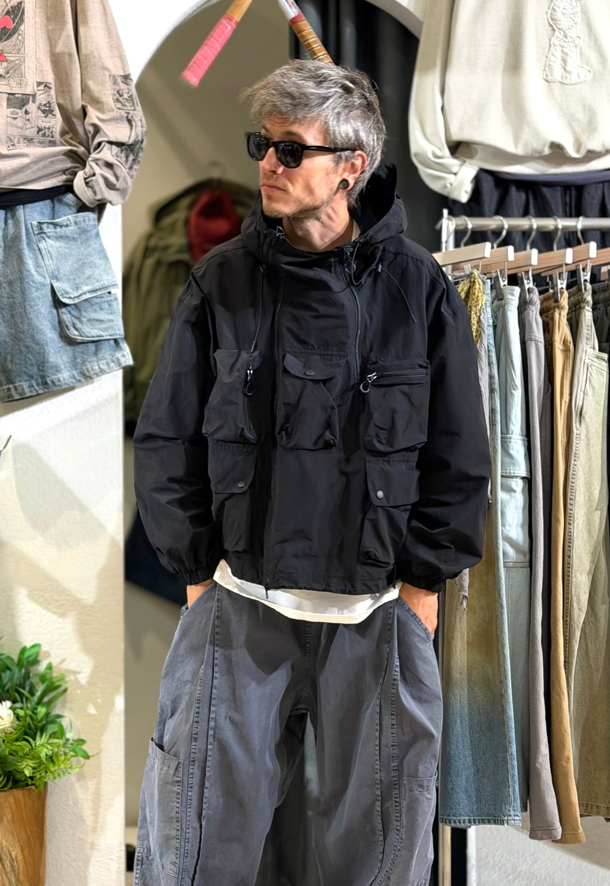 Multi-Pocket Techwear Utility Jacket