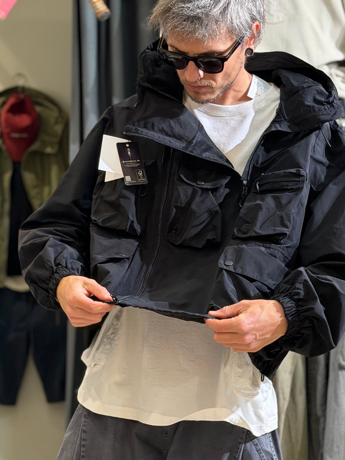 Multi-Pocket Techwear Utility Jacket