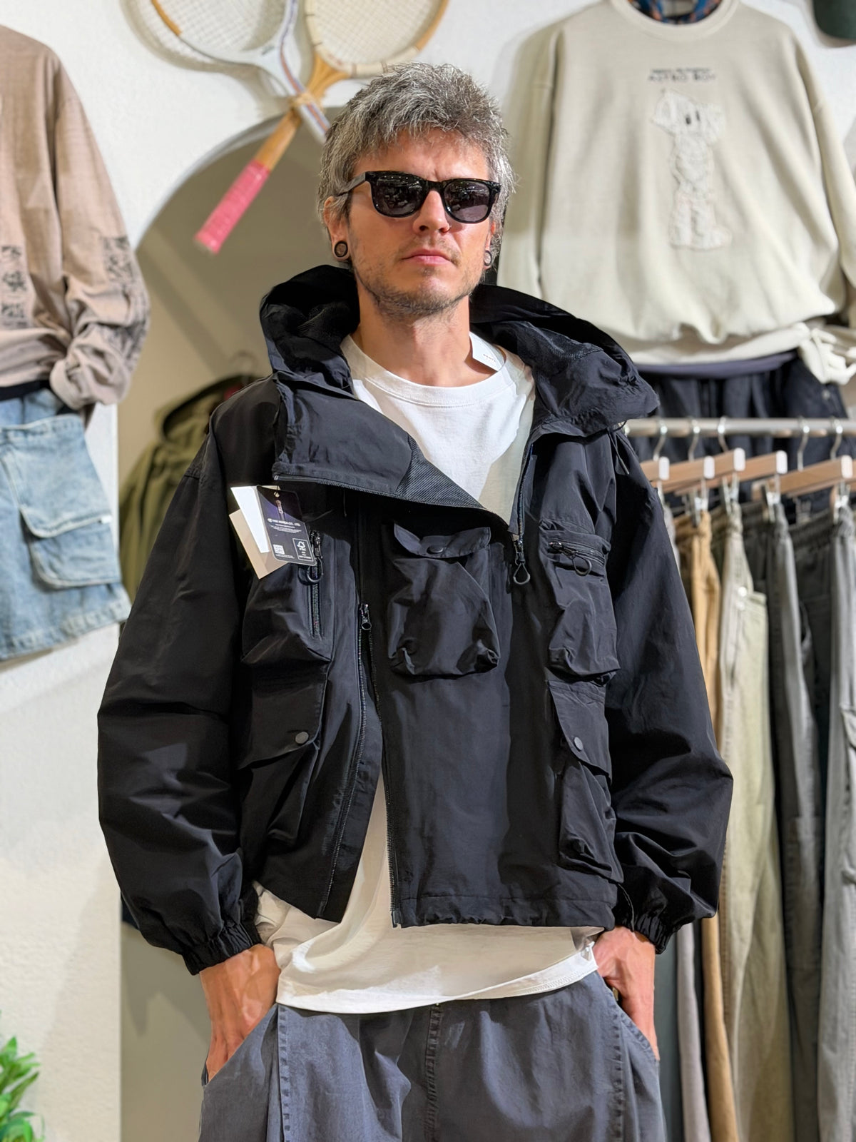 Multi-Pocket Techwear Utility Jacket