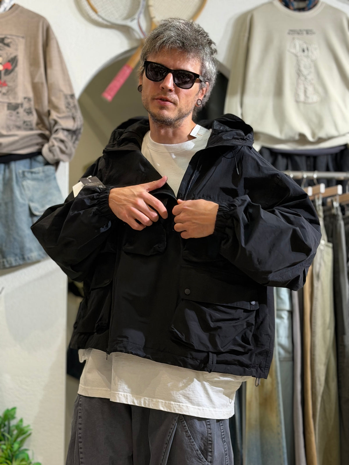 Multi-Pocket Techwear Utility Jacket
