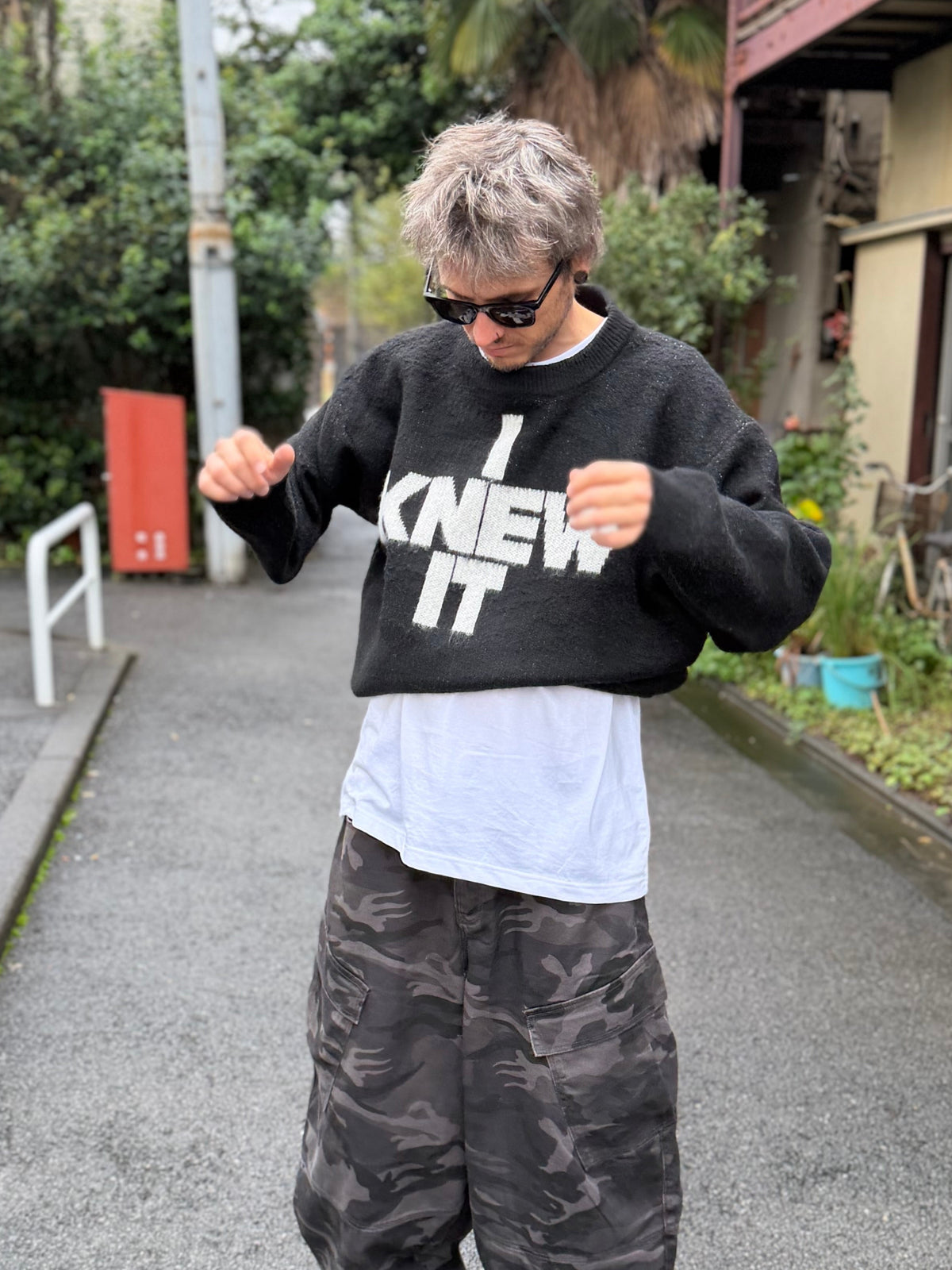 "I Knew It" Distressed Knit Sweater