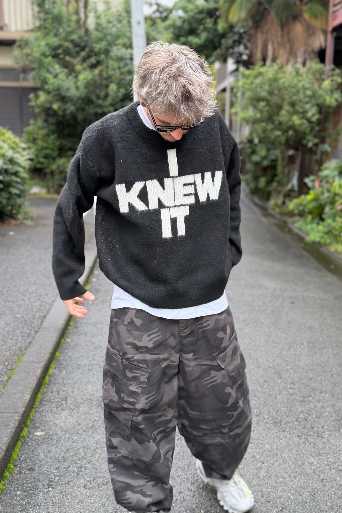 "I Knew It" Distressed Knit Sweater