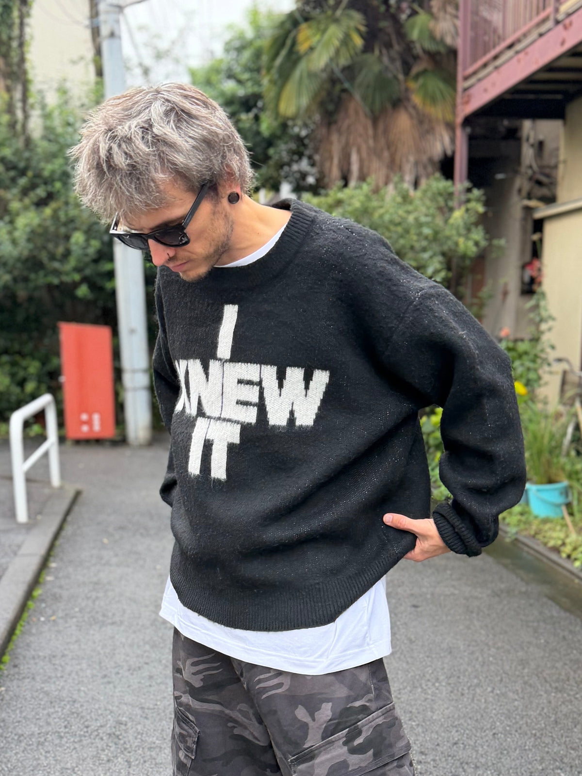 "I Knew It" Distressed Knit Sweater