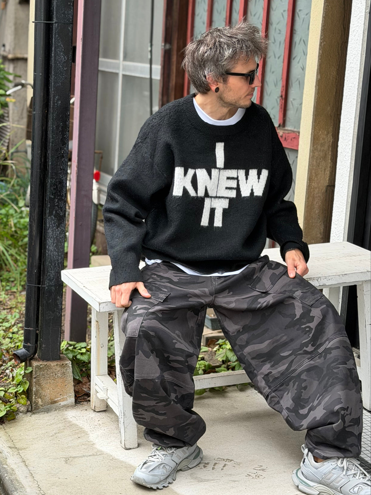 "I Knew It" Distressed Knit Sweater