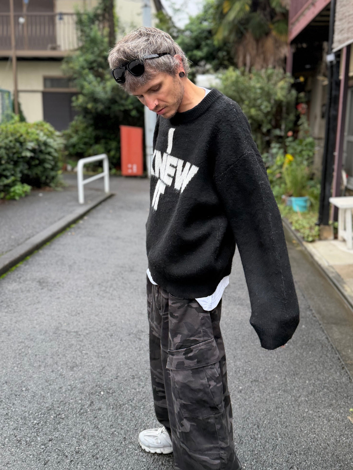 "I Knew It" Distressed Knit Sweater