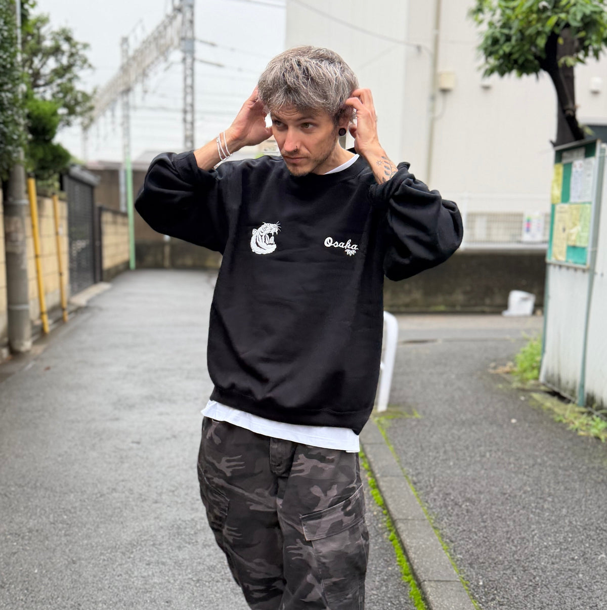 Osaka Tiger Graphic Crewneck Sweatshirt