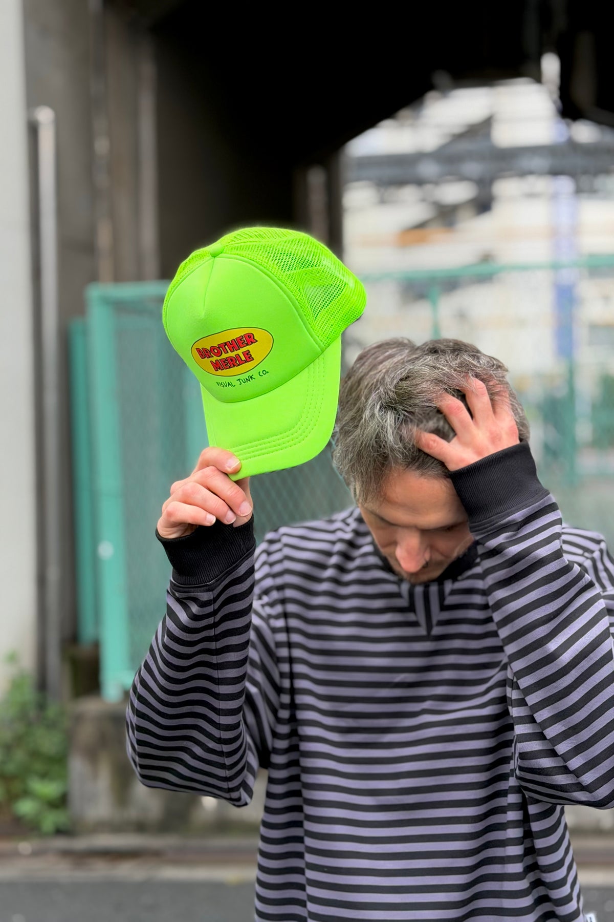 Neon Graphic Mesh Trucker Hat
