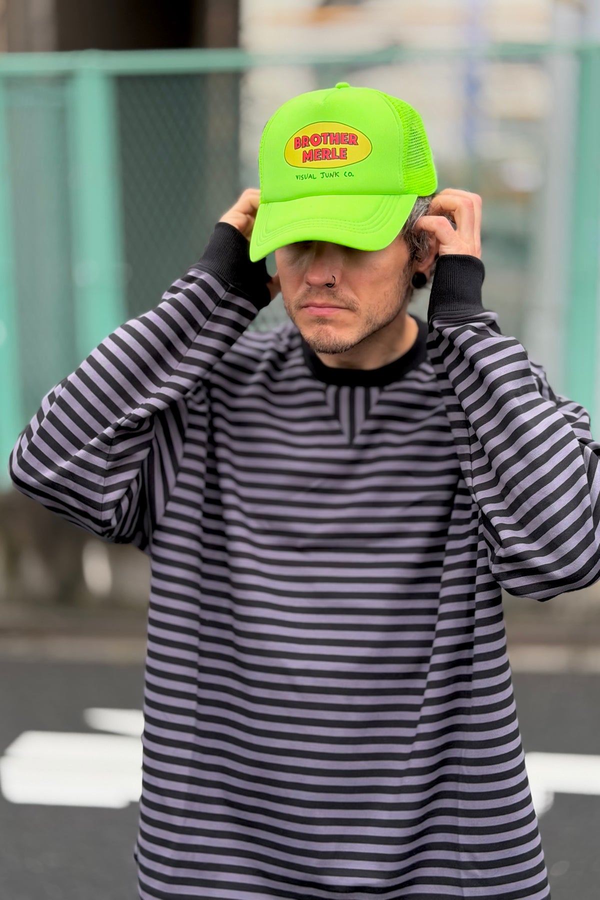Neon Graphic Mesh Trucker Hat