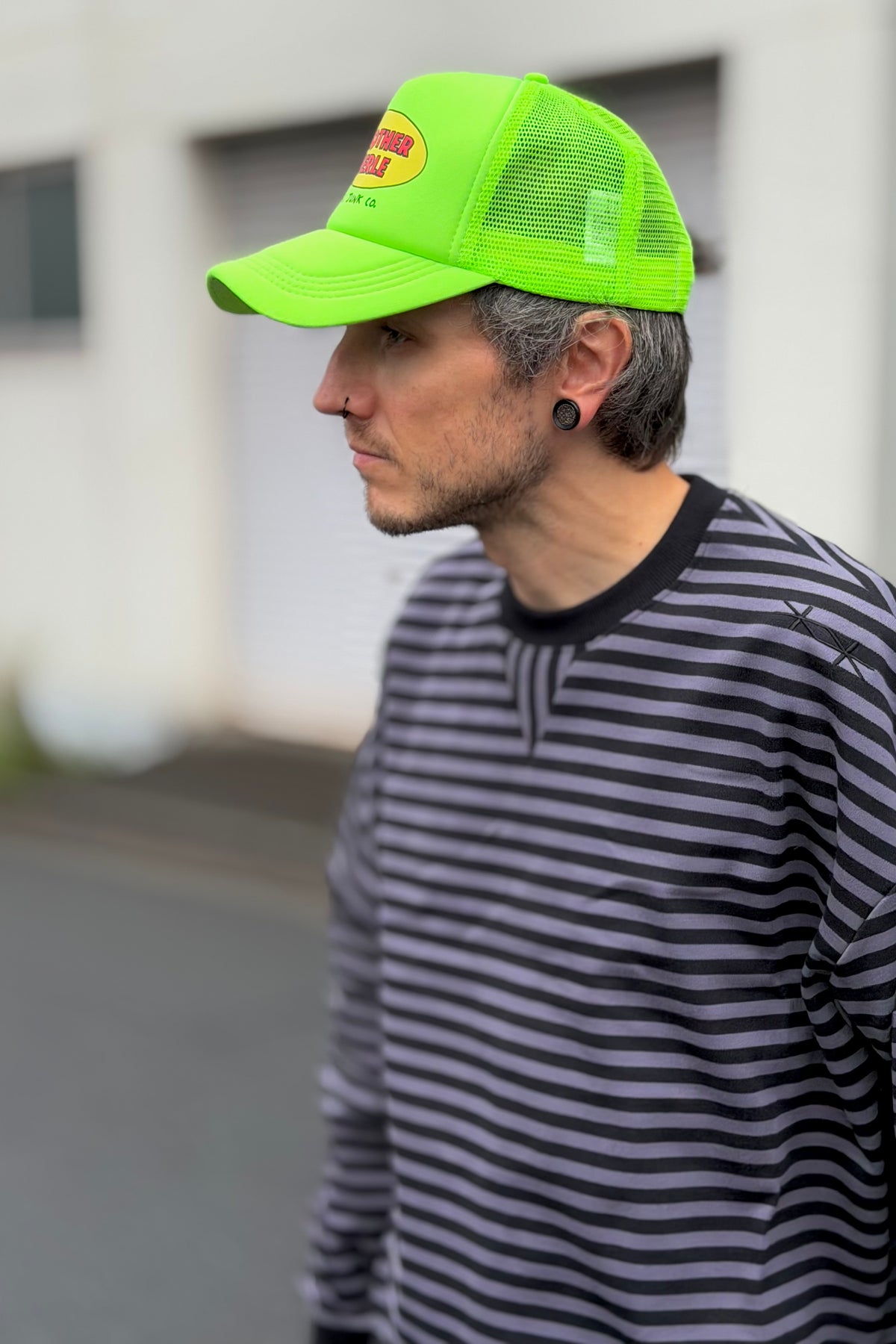 Neon Graphic Mesh Trucker Hat