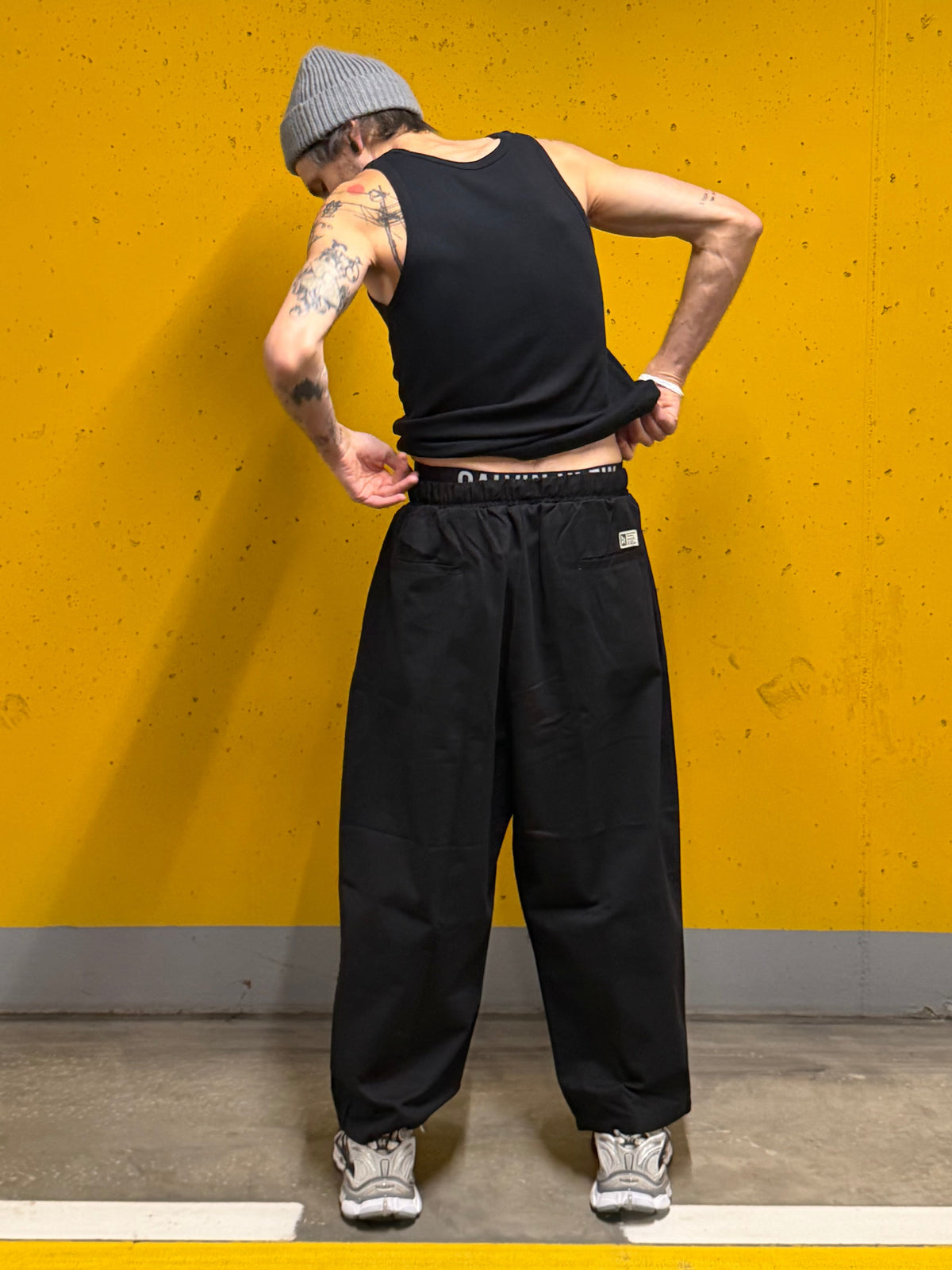 Tactical Belted Wide-Leg Pants