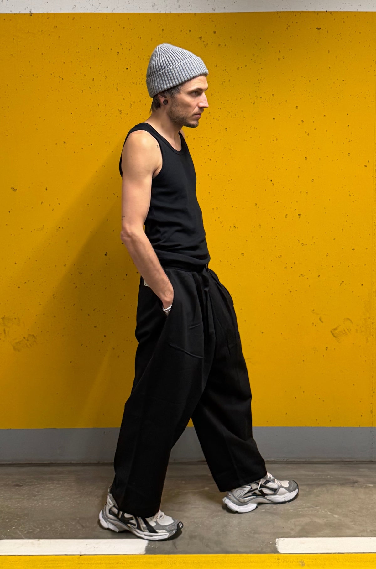 Tactical Belted Wide-Leg Pants