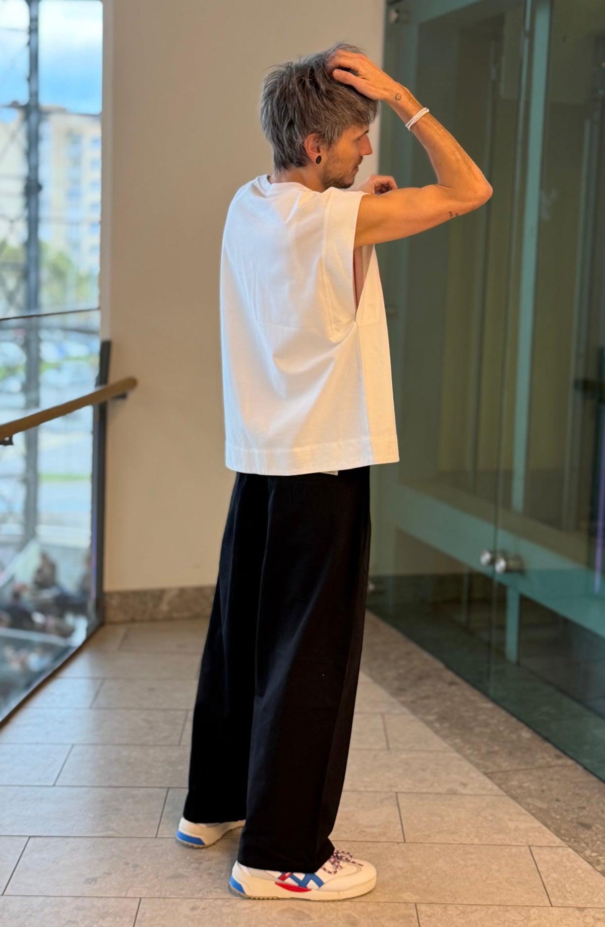 Tactical Belted Wide-Leg Pants