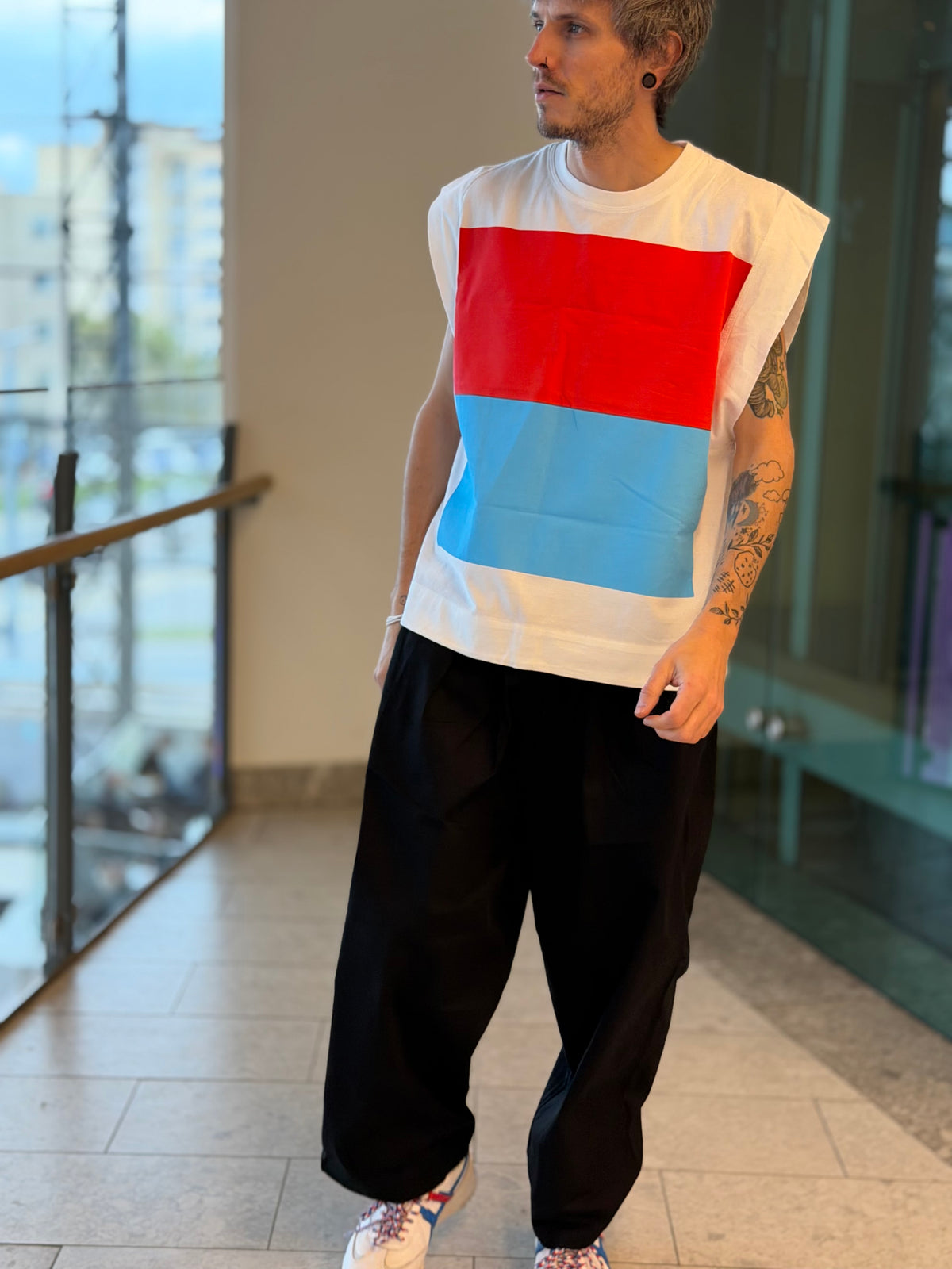 Tactical Belted Wide-Leg Pants