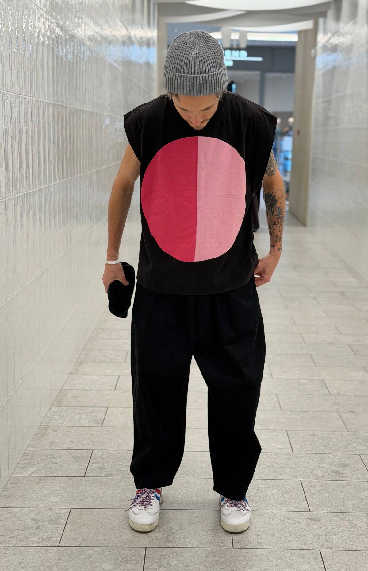 Tactical Belted Wide-Leg Pants