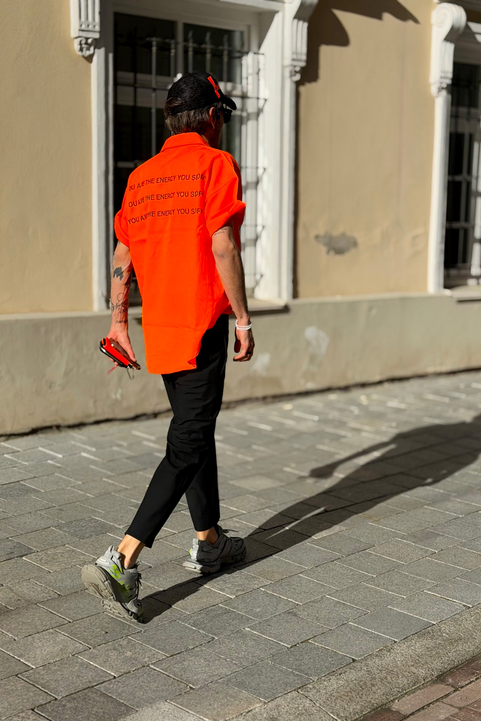 Bright Orange Graphic Shirt