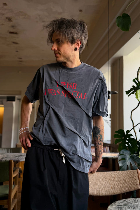 Acid Wash Graphic T-Shirt - Washed Charcoal / Vintage Black